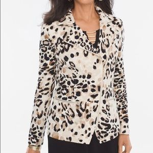 Chicos - Animal Print Moto Jacket